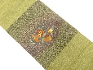 金通しすくい織柘榴模様織出し名古屋帯